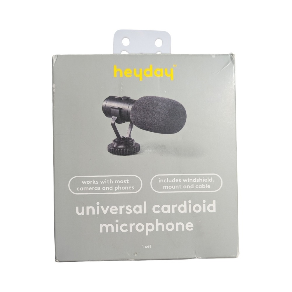 Cc6-O Heyday Universal Cardioid Microphone for‎ DSLR Cameras & Smartphones Black